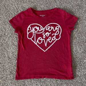 Cat & Jack girls Kids short sleeve T-Shirt tee you are so loved size 7/8